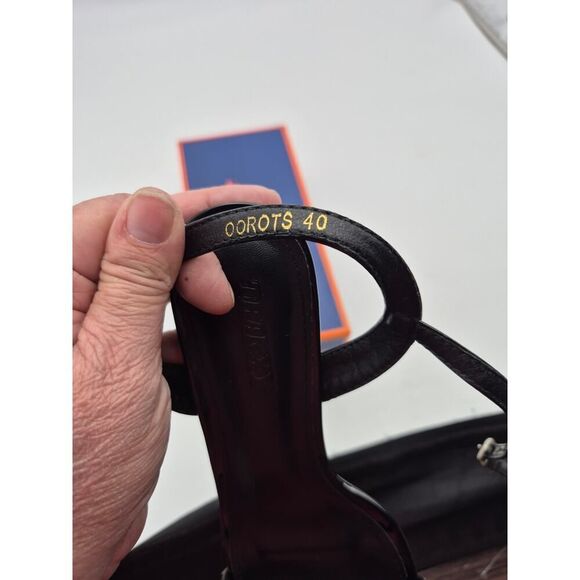 Trakxy Women's Rhinestone Open Toe Kitten Heel Transparent Sandals Size 40 Black - Picture 5 of 9